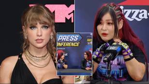 WWE star Iyo Sky bizarrely asked about fighting Taylor Swift in press conference, her reaction is priceless