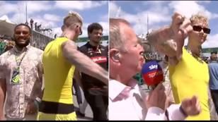 Machine Gun Kelly walks out of Sky F1 interview after awkward Martin Brundle moment