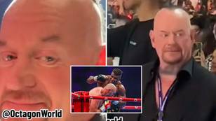 The Undertaker's priceless reaction to Tyson Fury being announced as winner vs Francis Ngannou