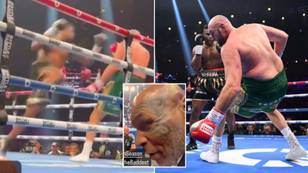 Mike Tyson's hilarious ringside reaction to Francis Ngannou's 'superman' punch on Tyson Fury