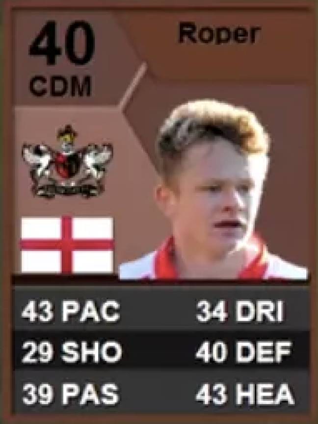 Luke Roper's FIFA 13 card (Credit: EA SPORTS)